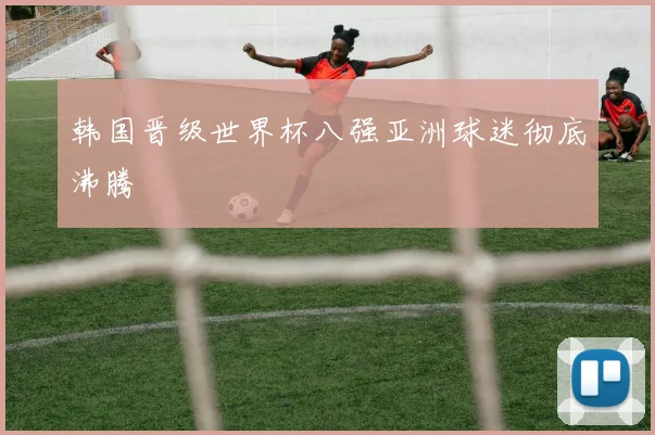 韩国晋级世界杯八强亚洲球迷彻底沸腾