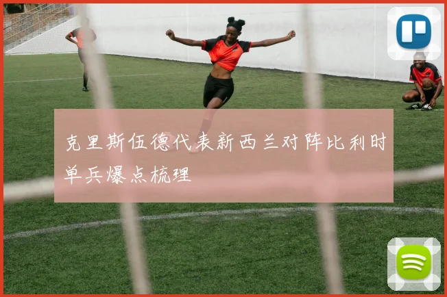 克里斯伍德代表新西兰对阵比利时单兵爆点梳理